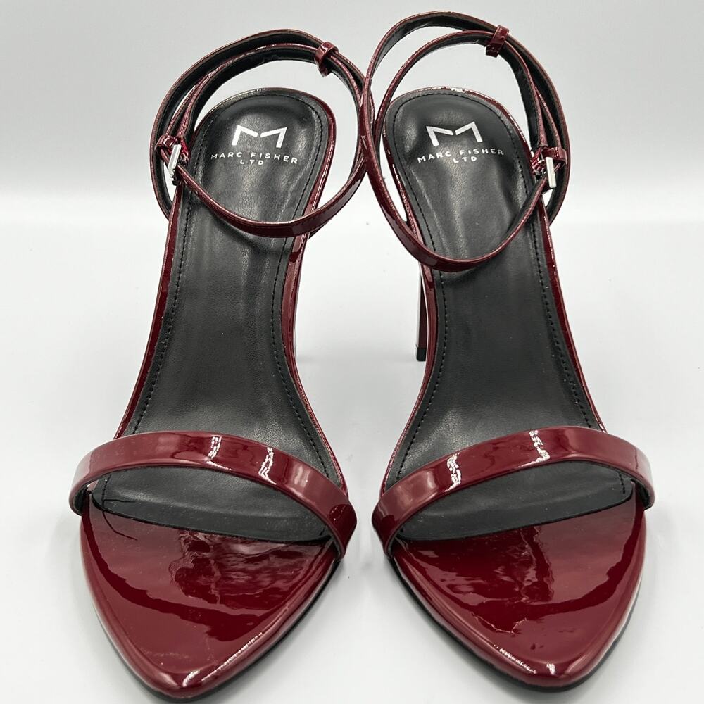 NWB Marc Fisher LTD Caterina Stiletto Sandals Dark Red Women's Size 9.5